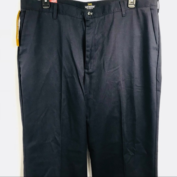 lee stain resistant flat front pants